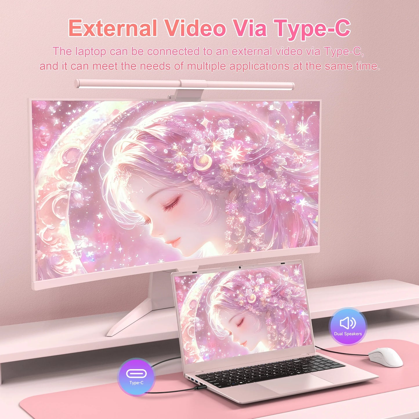 15.6" Laptop Computer, 12GB RAM 512GB SSD, FHD Display with Intel N150 (Up to 3.6Ghz), Windows 11 Pro Laptop, Fingerprint, Backlit KB, Pink