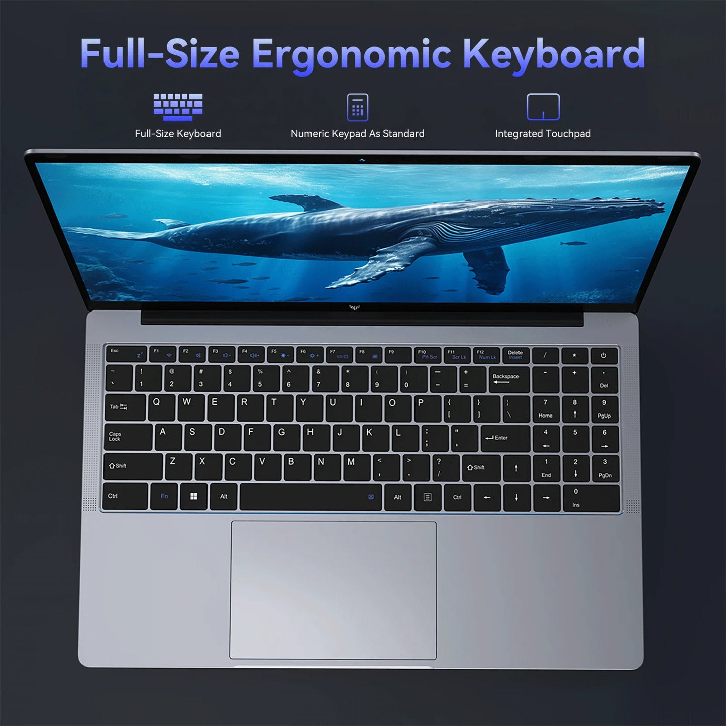 15.6 Inch Laptop 16GB DDR4 512GB SSD Intel Alder Lake N97 up to 3.6Ghz with Windows 11
