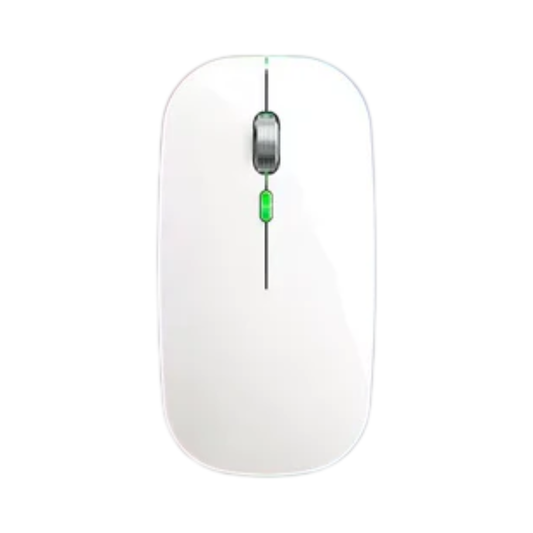 Ratón inalámbrico 2.4G + Bluetooth: recargable, silencioso, ergonómico y retroiluminado.