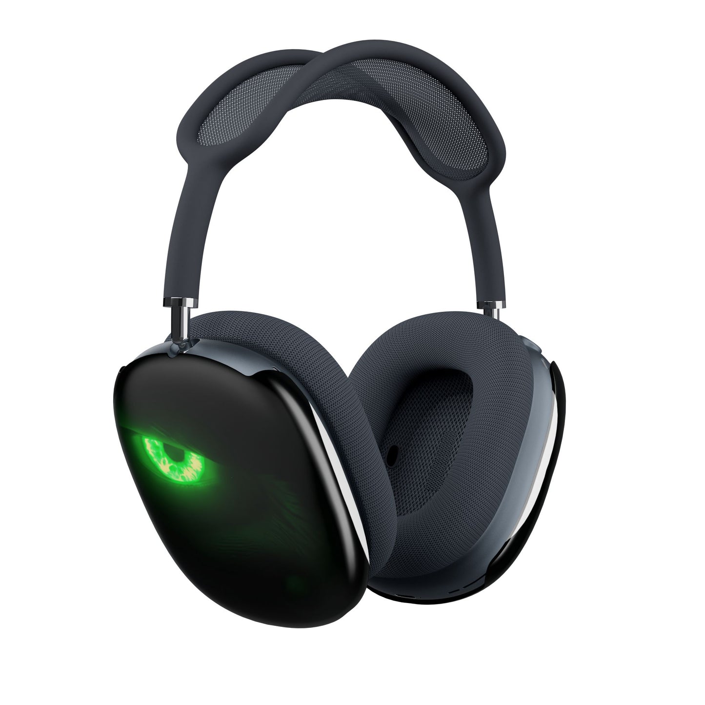 Headphone Ear Cup Covers – Neon Green Monster Eyes