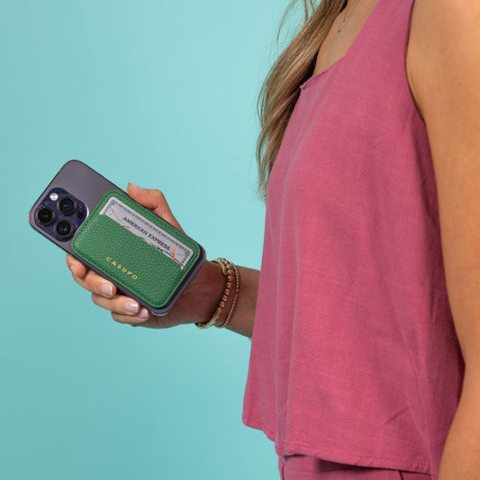 MagSafe Leather Wallet – Slim RFID Card Storage for iPhone