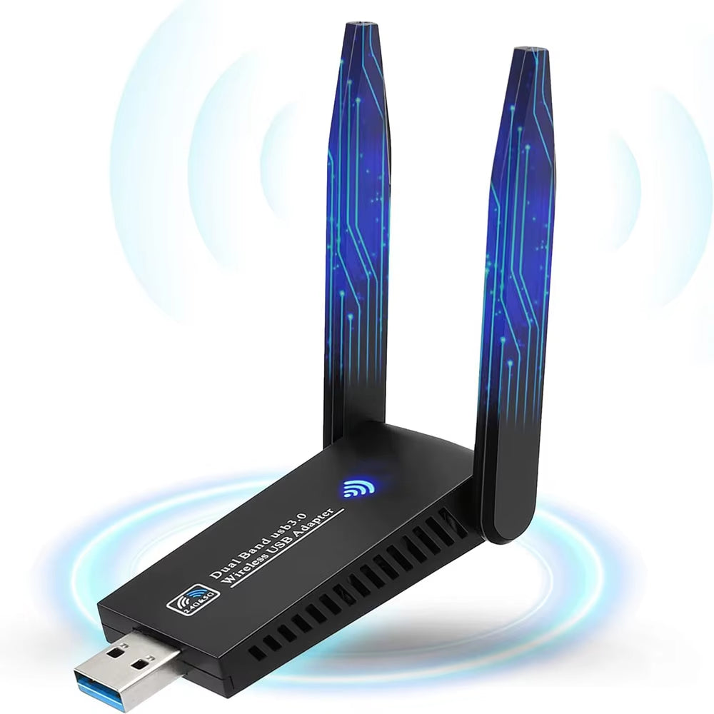 1300M Wireless Network Card USB Win10 Drive-Free Network Card Wifi Receiver Transmitter, Wireless Connectivity