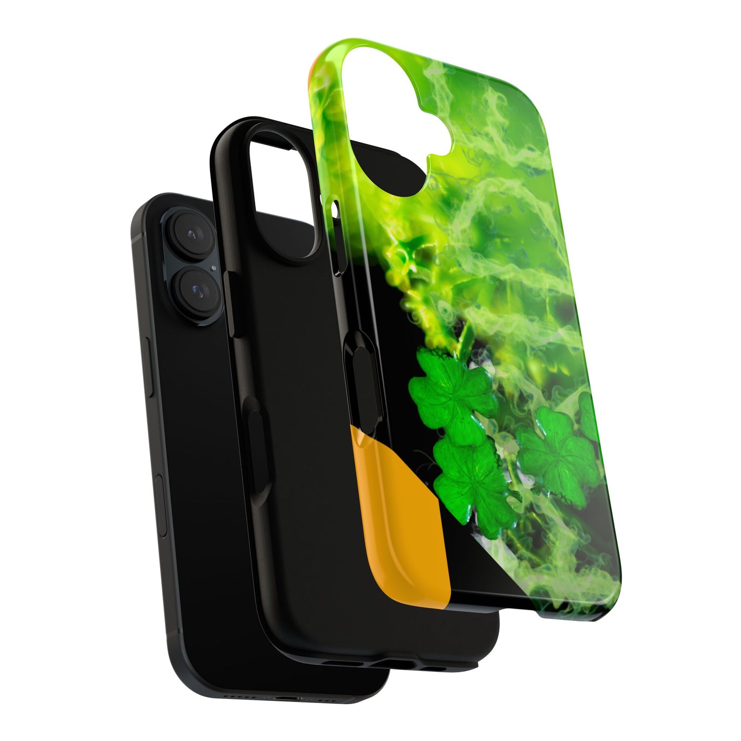 Protective Phone Case – Lucky Clover Smoke Design