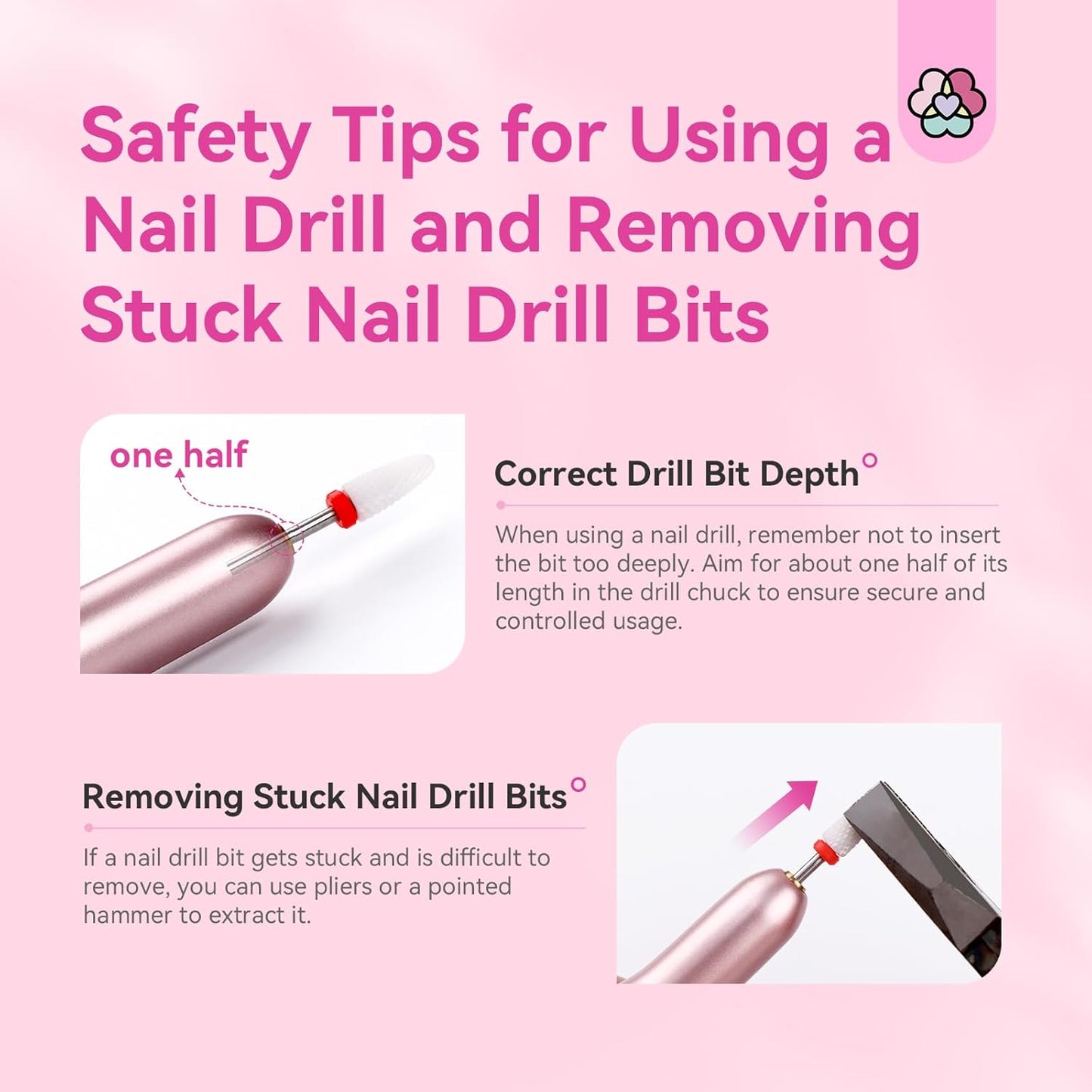 Electric Nail Drill: 2025 Electric Nail File Rose Efile Nail Drill Professional Manicure with 6PCS Nail Drill Bits Portable Nail File & Salon Use Manicure Pedicure at Home
