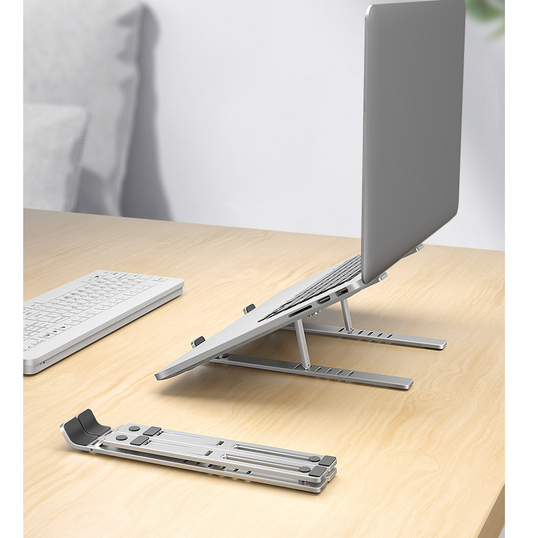 Adjustable Laptop Stand with Cooling Fan - Ergonomic Portable Desk Riser