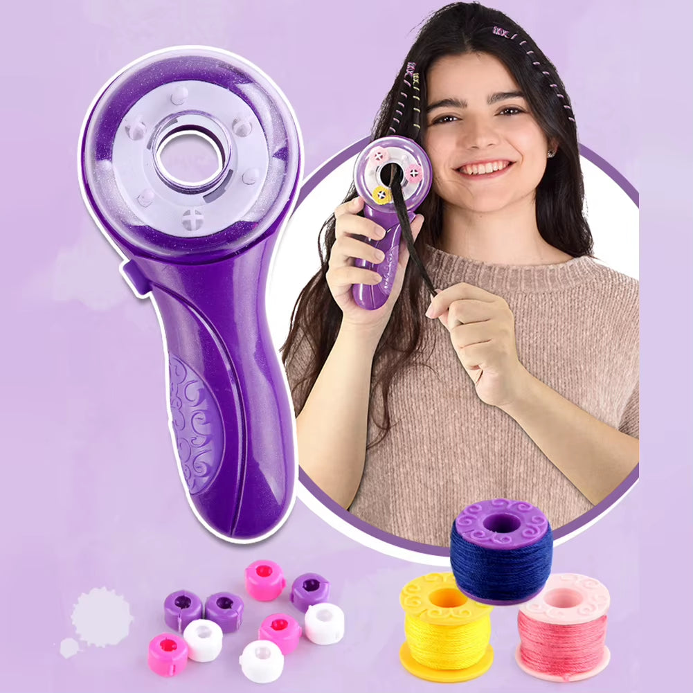 Hair Braider Machine Automatic Hair Braider with Hair Hook Rubber Band Twister Hairstyle Tools Kit for Teen Girls
