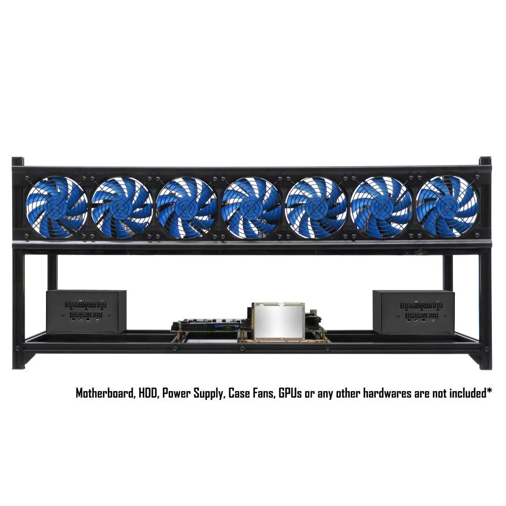 Bitcoin Miner Rig Case with 6 or 8 GPU Mining Stackable Frame