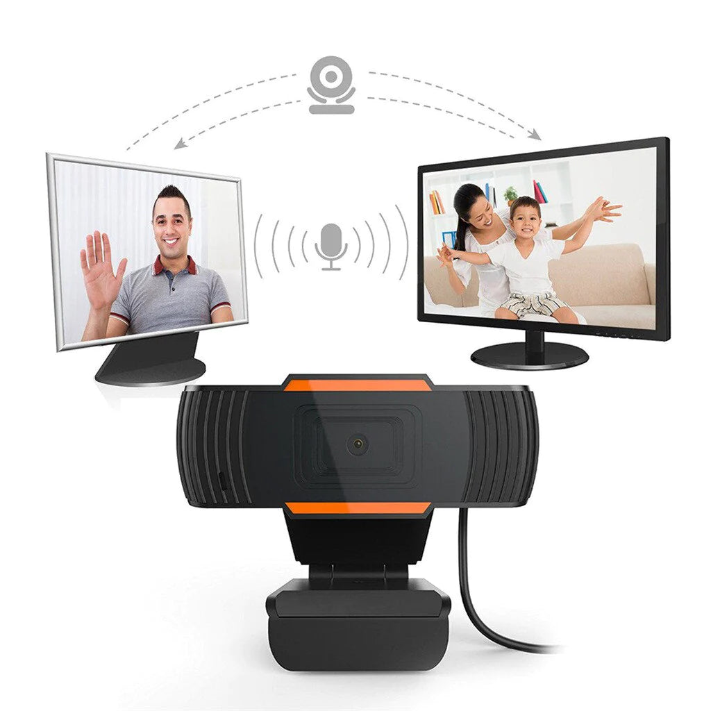 720P HD Webcam with Mic Rotatable PC Desktop Web Camera Cam Mini Computer Webcamera Cam Video Recording Work in Stock