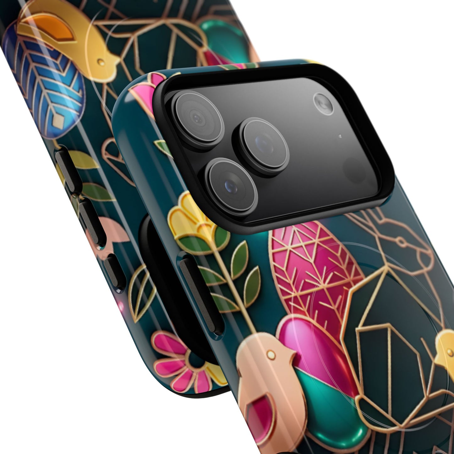 Protective Magnetic Phone Case – Jeweled Garden