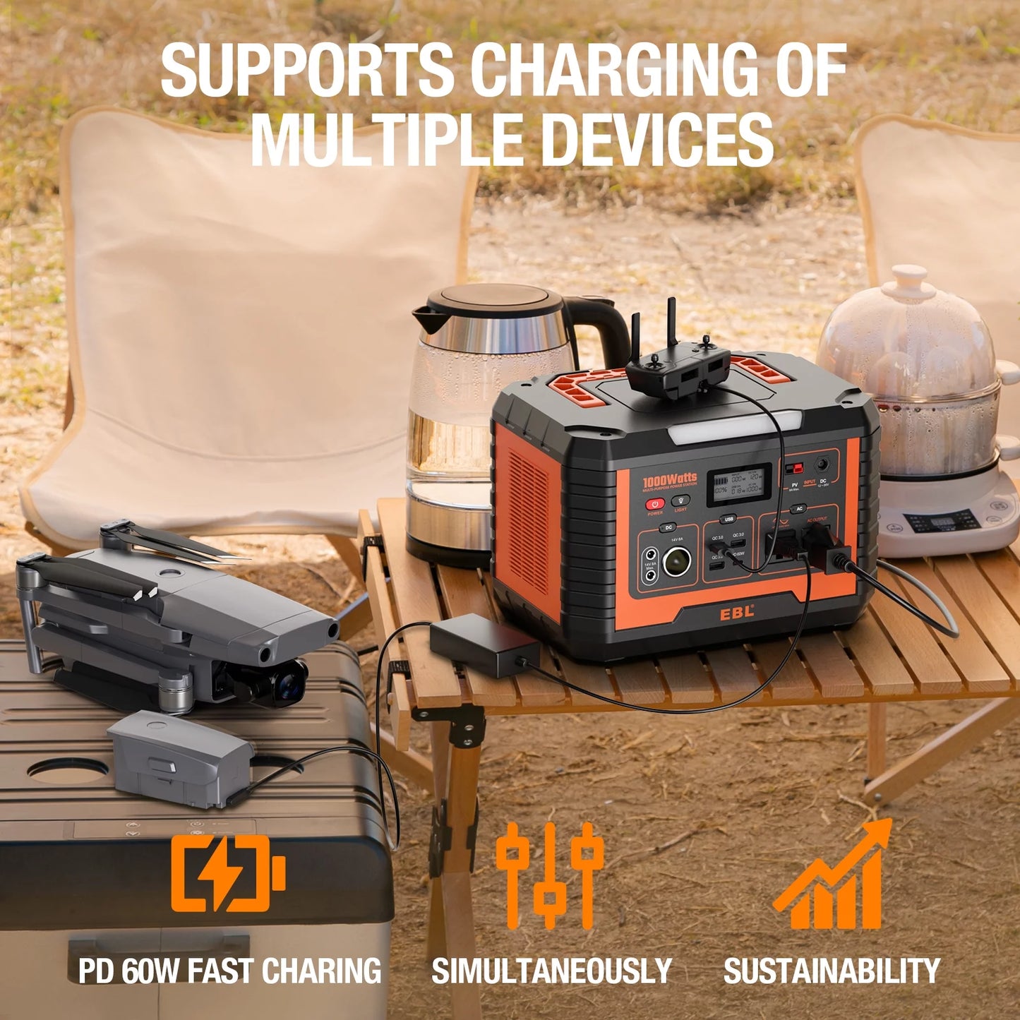 1000W Continuous Portable Power Station