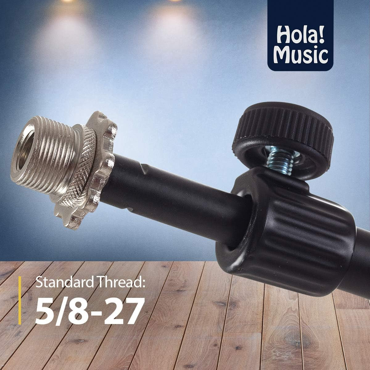 Mic Stand W/Adjustable Height for Home, Studio, Office or Stage Use – Weighted Base