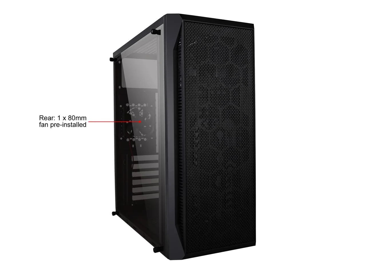 DIY-S07 ATX Mid Tower Computer Case, Black