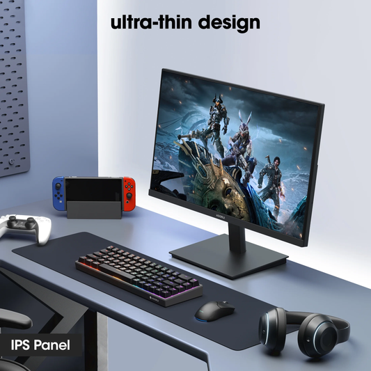 KOORUI 24" IPS Gaming Monitor – FHD 1920x1080, 144Hz Refresh Rate, 3-Sided Ultra-Thin Bezel, 99% sRGB (NTSC 72%), Flicker-Free + Blue Light Filter, HDMI + VGA, VESA 100x100, Tilt Adjustable