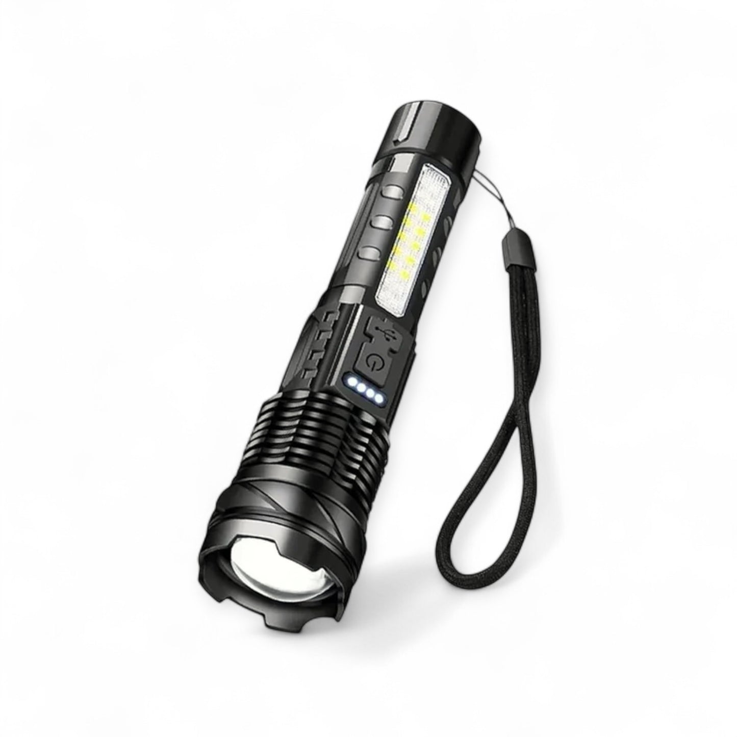 Linterna táctica LED recargable por USB - Linterna láser blanca de alta potencia