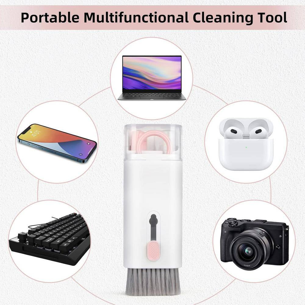 Laptop Keyboard Dust Cleaner Brush Set, 7-In-1 Electronics Dust Remover with Key Puller Multifunctional Cleaning Tool