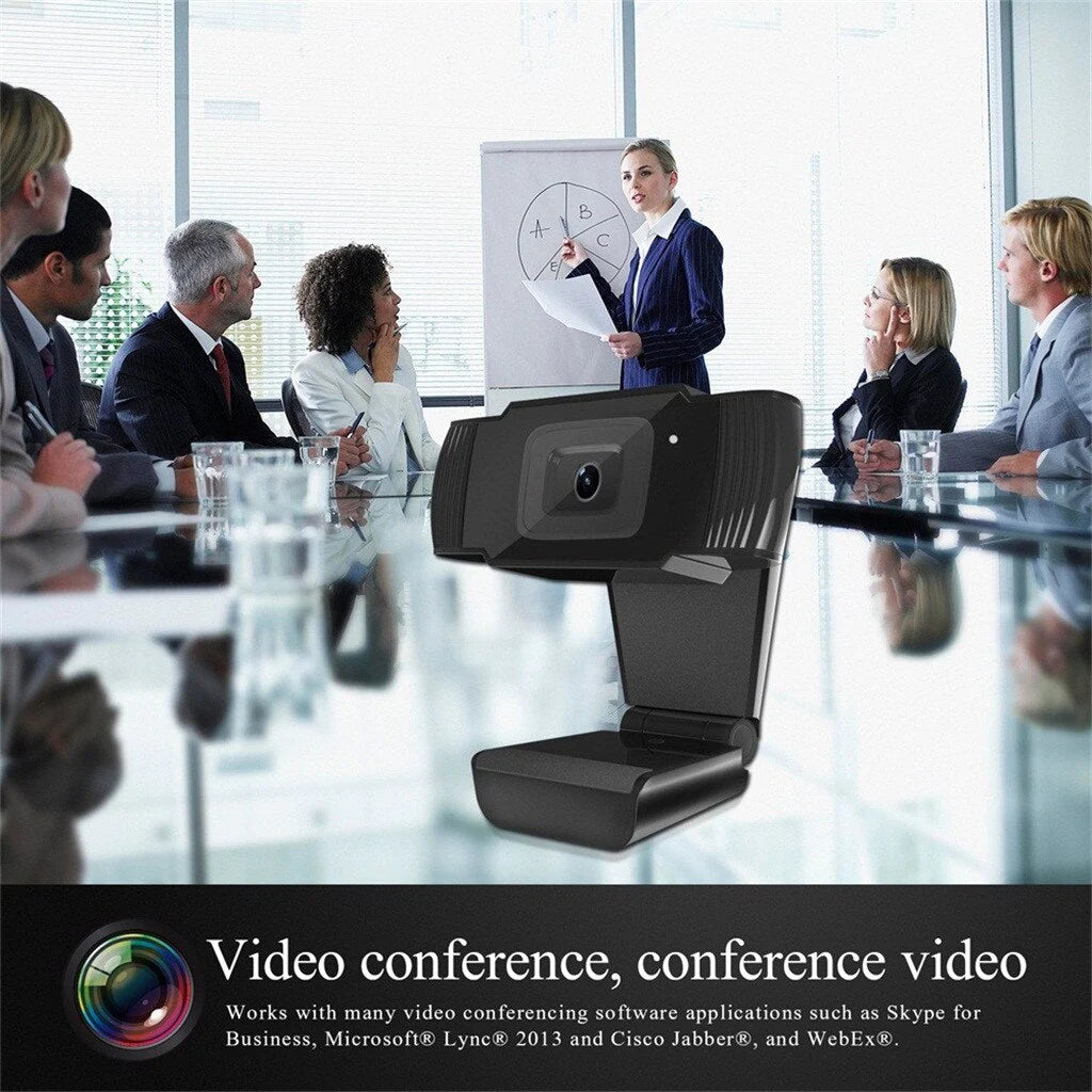 720P HD Webcam with Mic Rotatable PC Desktop Web Camera Cam Mini Computer Webcamera Cam Video Recording Work in Stock