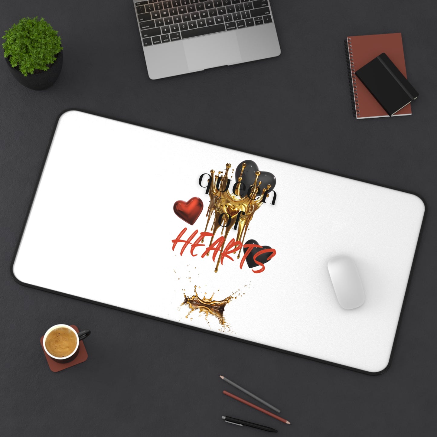 Neoprene Desk Mat – Queen of Hearts
