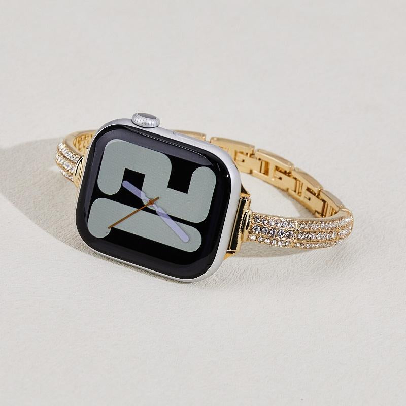 Sparkling Diamond Apple Watch Band: Slim, Stainless Steel, Series 1-Ultra