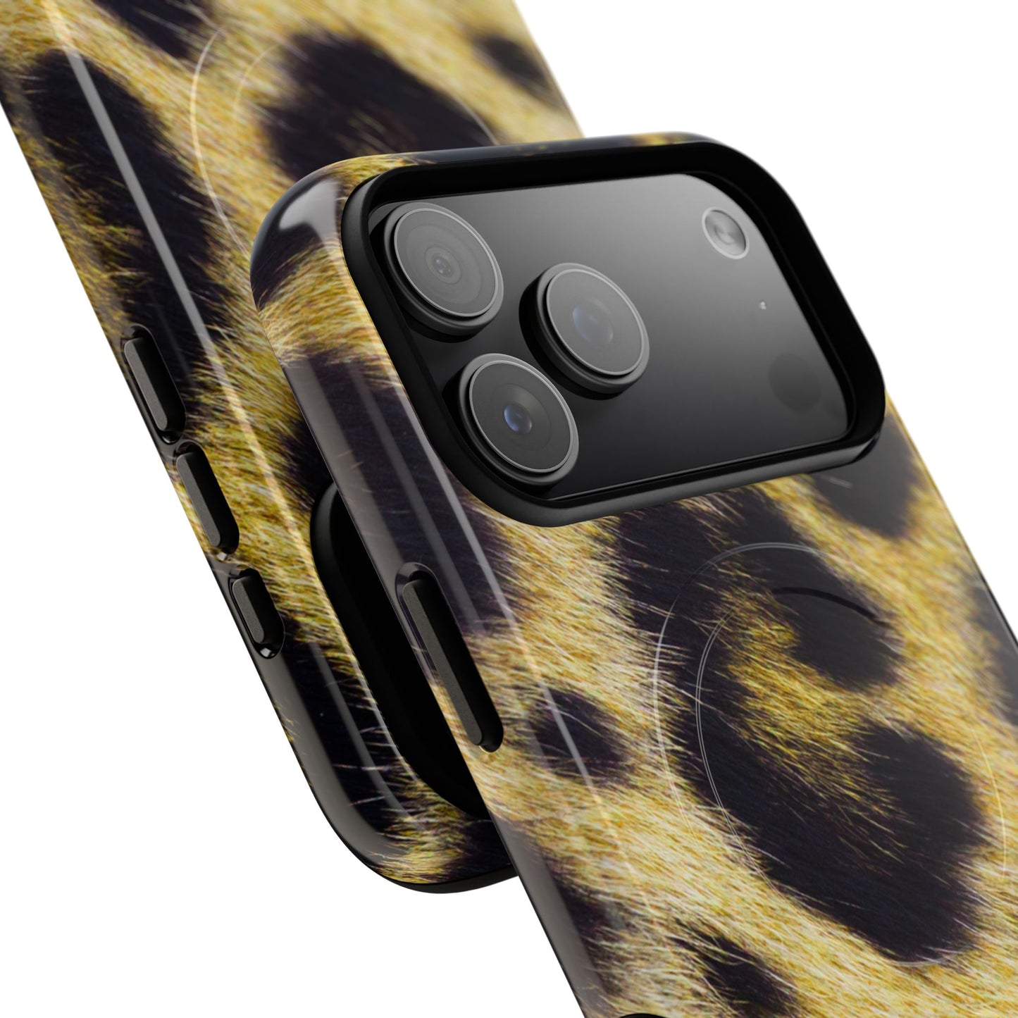 Protective Magnetic Phone Case – Leopard Luxe