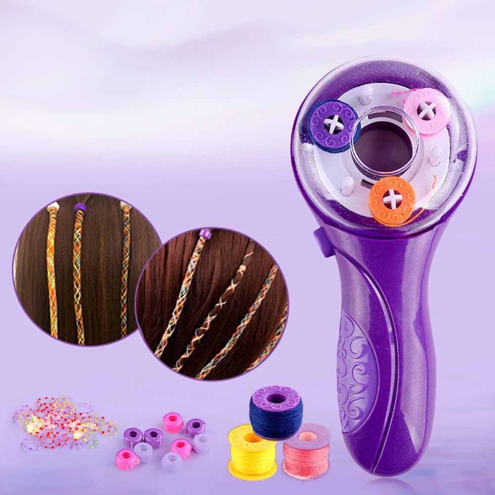 Hair Braider Machine Automatic Hair Braider with Hair Hook Rubber Band Twister Hairstyle Tools Kit for Teen Girls
