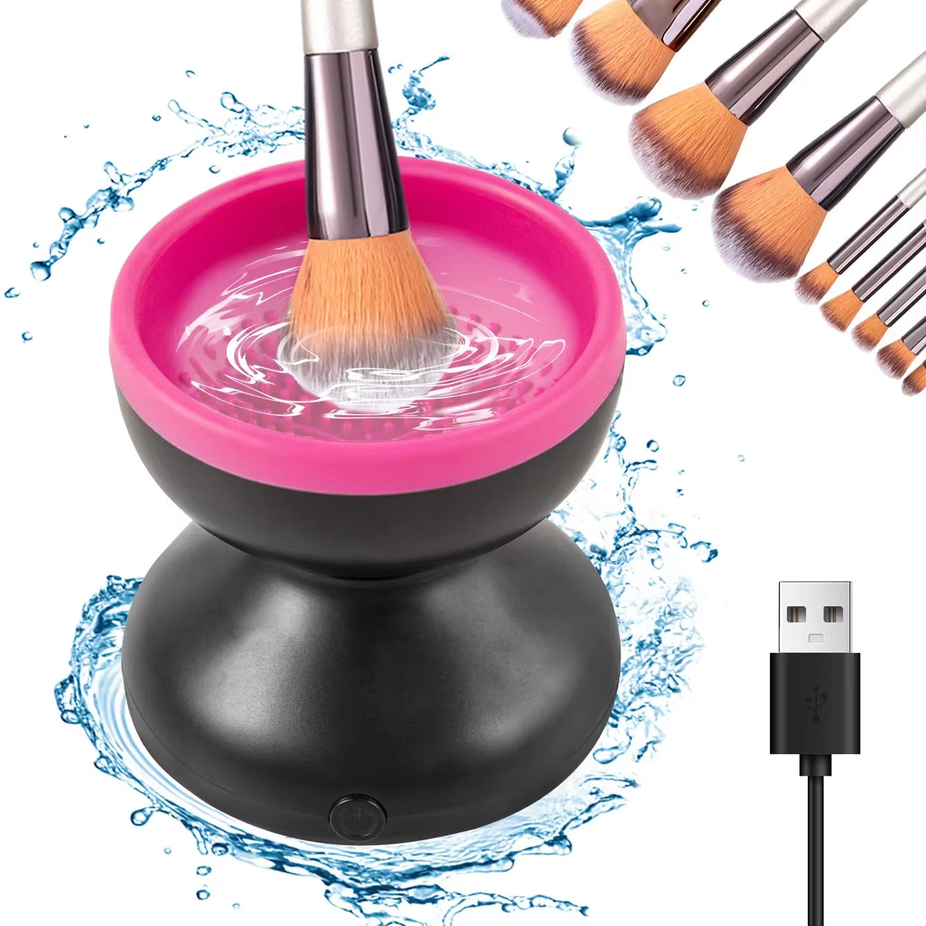 USB Makeup Brush Cleaner: Automatic Electric Wash & Dry, Silicone Tool