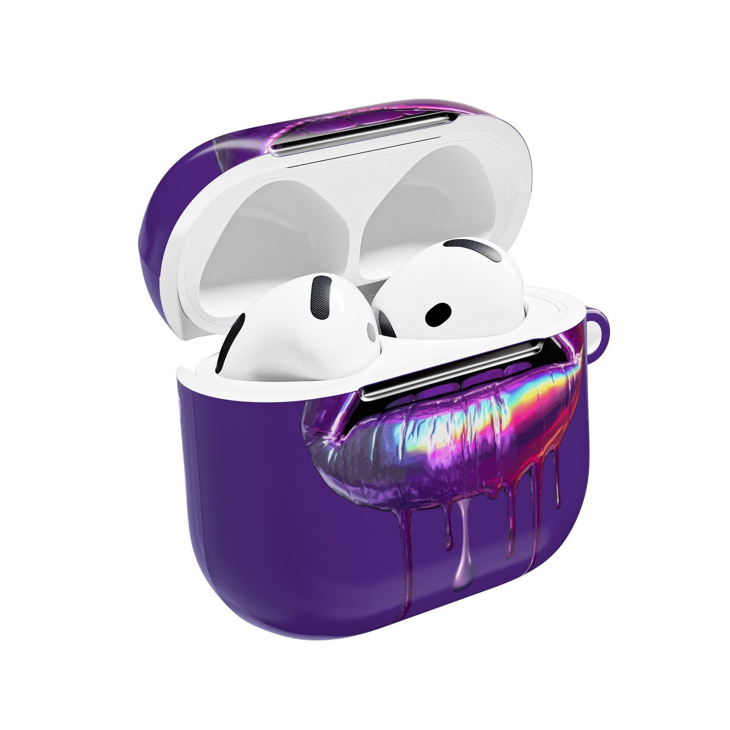 Wireless Earbud Case Cover – Purple Haze Lips