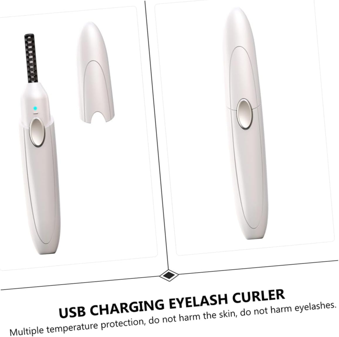 1Set USB Charging Electric Eyelash Curler Portable Eyelash Curling Clip for Home Makeup Convenient Temperature Control Natural Curling Effect