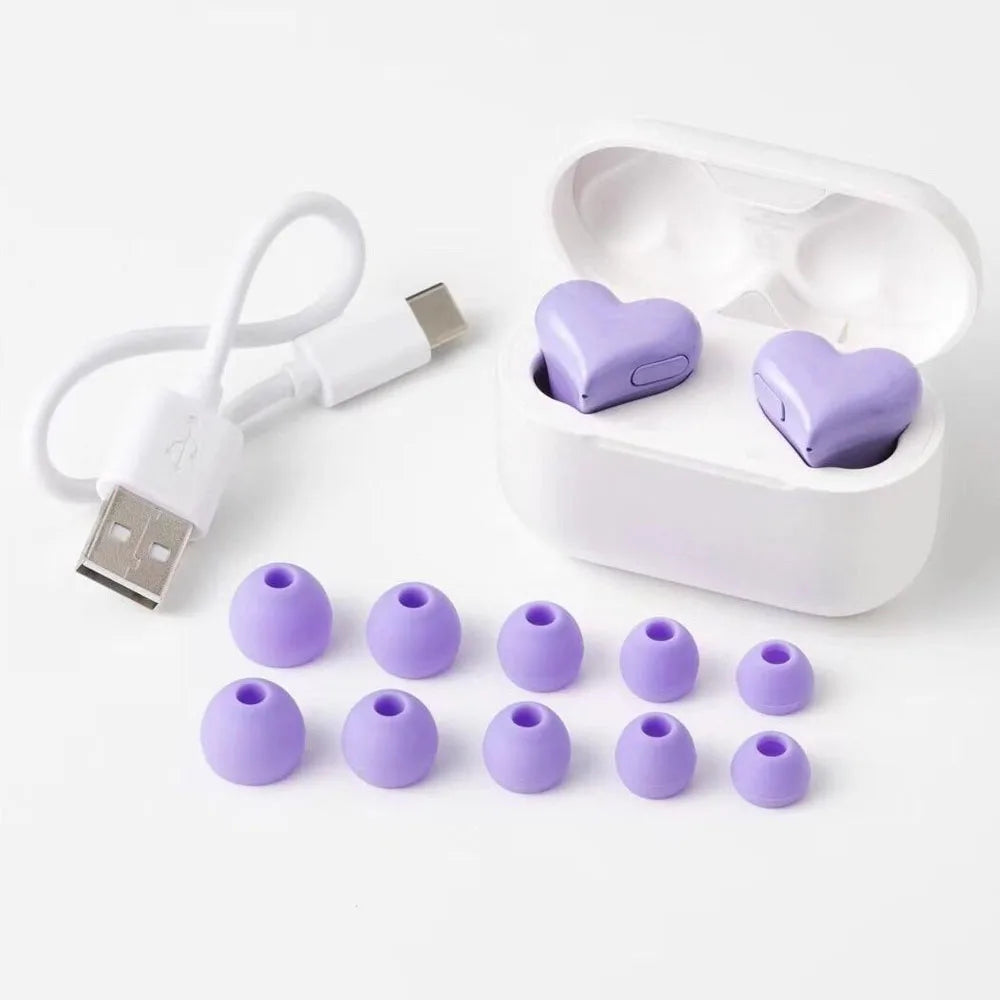 Heart-Shaped Bluetooth Earbuds: Wireless, High Quality