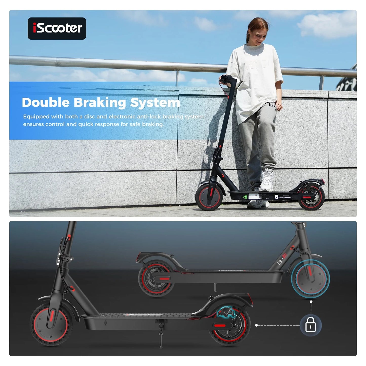 21 Mile Range Electric Scooter: 19 MPH, Foldable, Dual Brake, App Control, 350W
