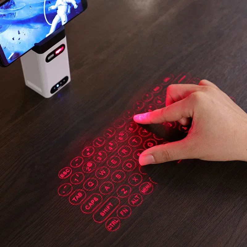 Bluetooth Virtual Laser Keyboard with Touch Projector & Mouse