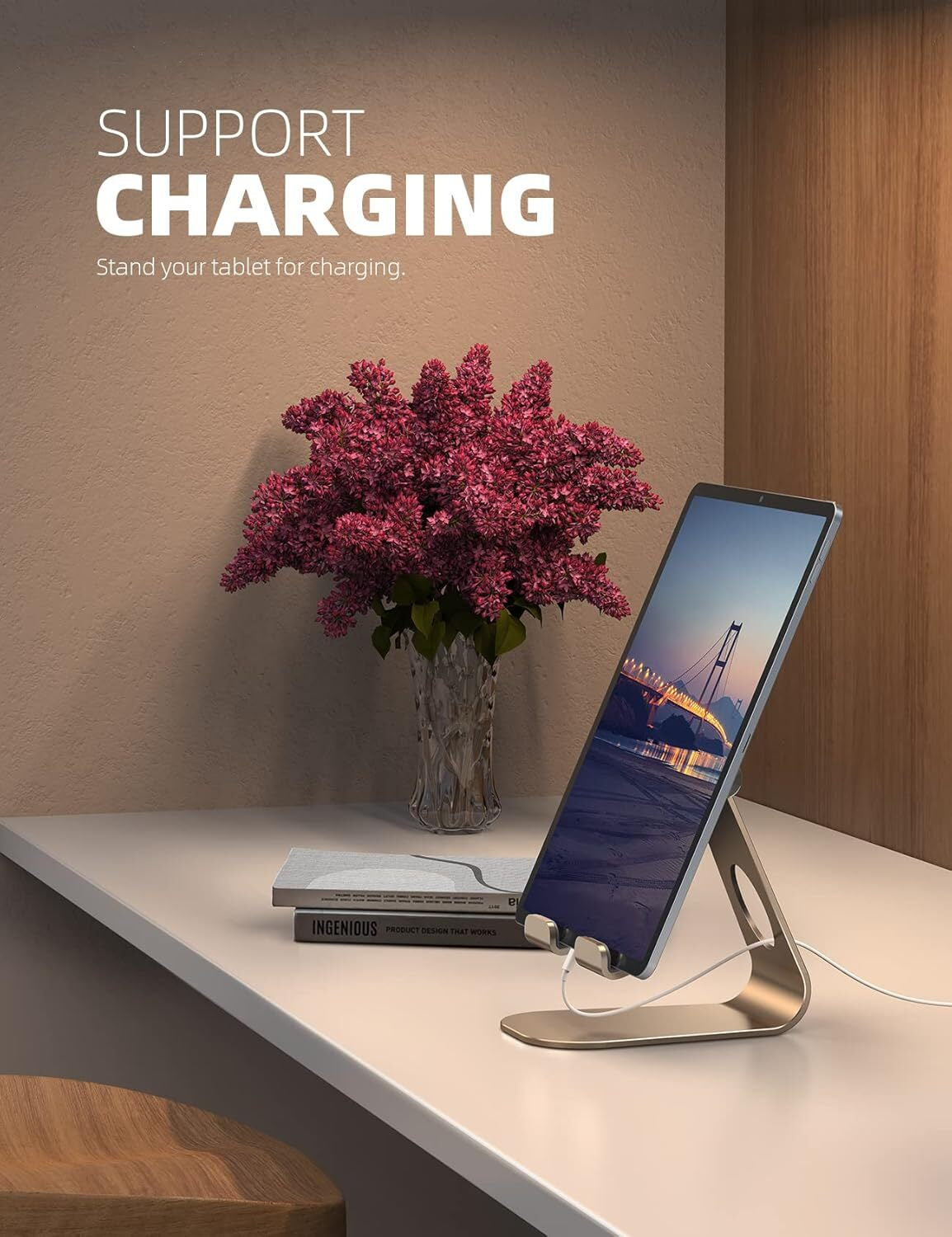 Lamicall Tablet Stand Adjustable, Tablet Stand : Desktop Stand Holder Dock