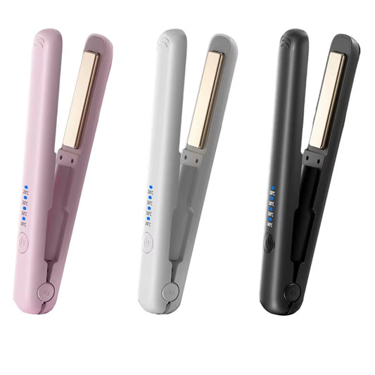 Travel Friendly Hair Straightener Wireless and Rechargeable Hair Iron 4 Heat Levels Hair Styling Tool PET Texture