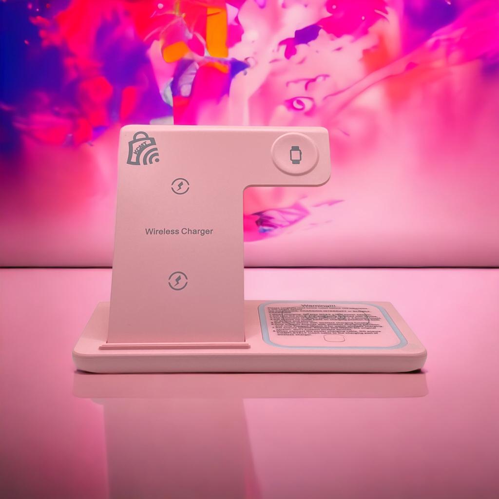 Cargador inalámbrico plegable 3 en 1: estación de carga rápida para múltiples dispositivos