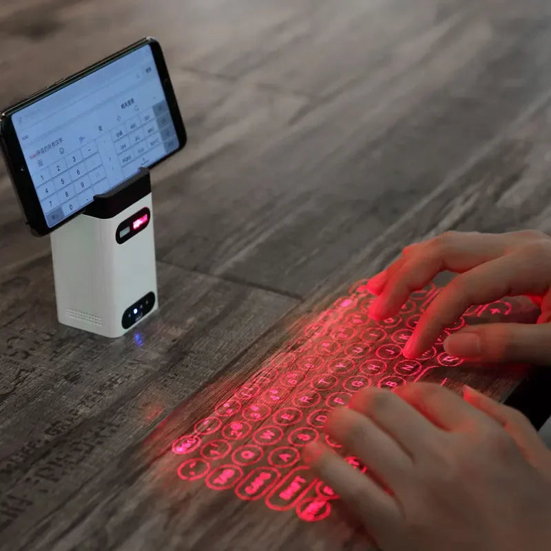 Bluetooth Virtual Laser Keyboard with Touch Projector & Mouse