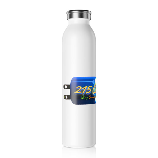 Slim Stainless Water Bottle — 215 Connected Logo, Stay Connected Travel Bottle