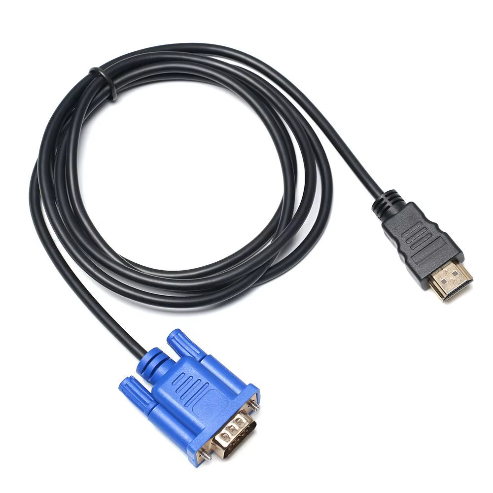 1.8M 6FT High Definition Multime -Compatible to VGA Cable Male to Video for HDTV PC Laptop Video Cable Adapter Support 1080P