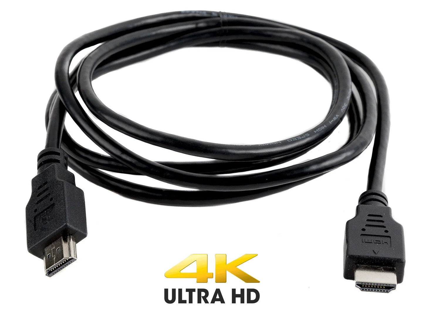 Pack of 2 Digital 2.0 HDMI 4K Cables PVC Black Cord Universal Wire by 6 Feet