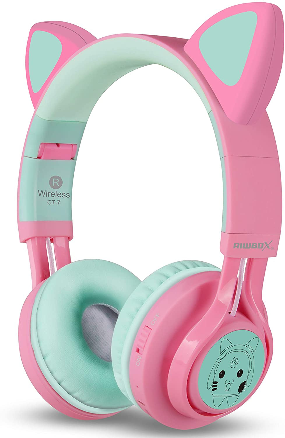 Cat Ear Bluetooth Headphones with LED Lights