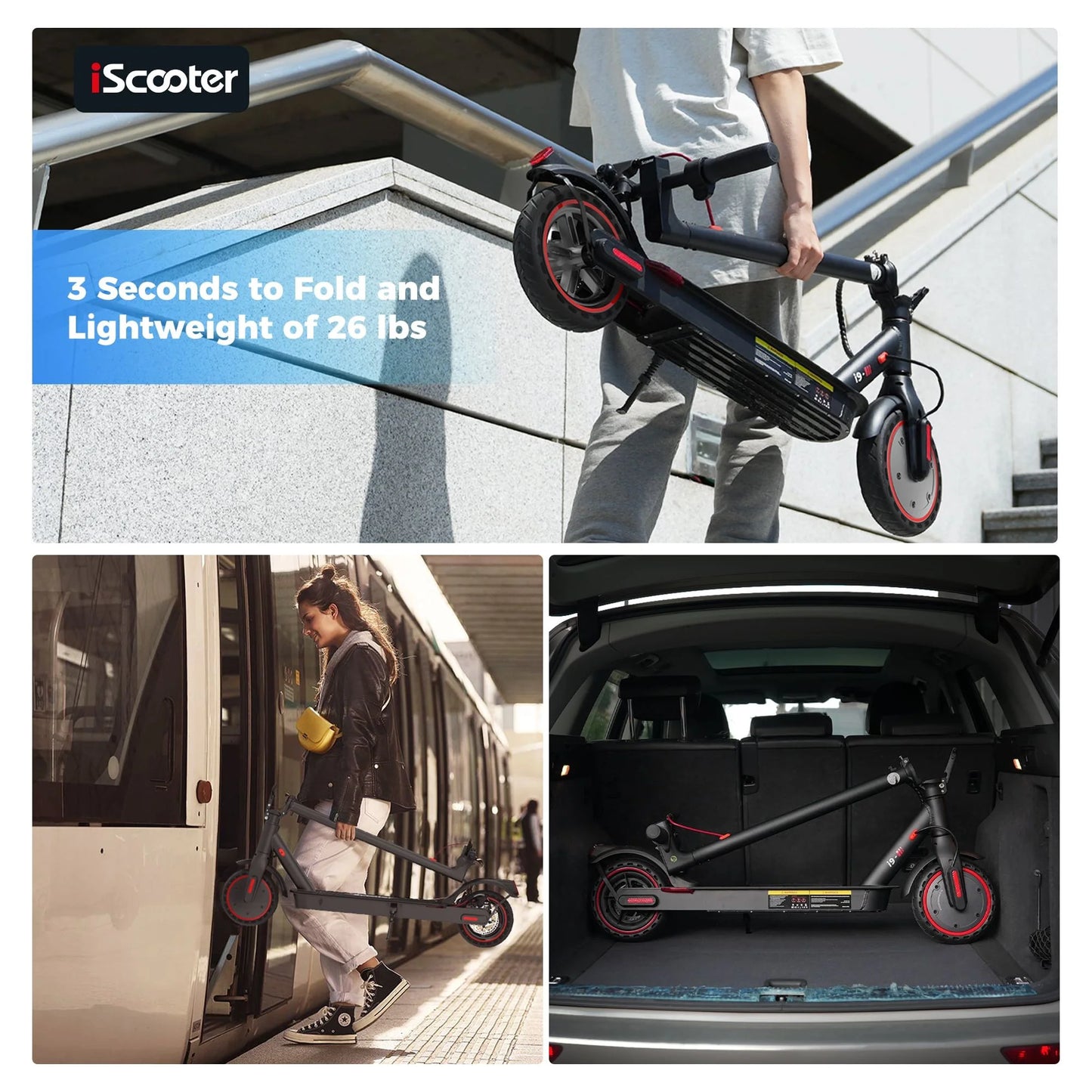 21 Mile Range Electric Scooter: 19 MPH, Foldable, Dual Brake, App Control, 350W