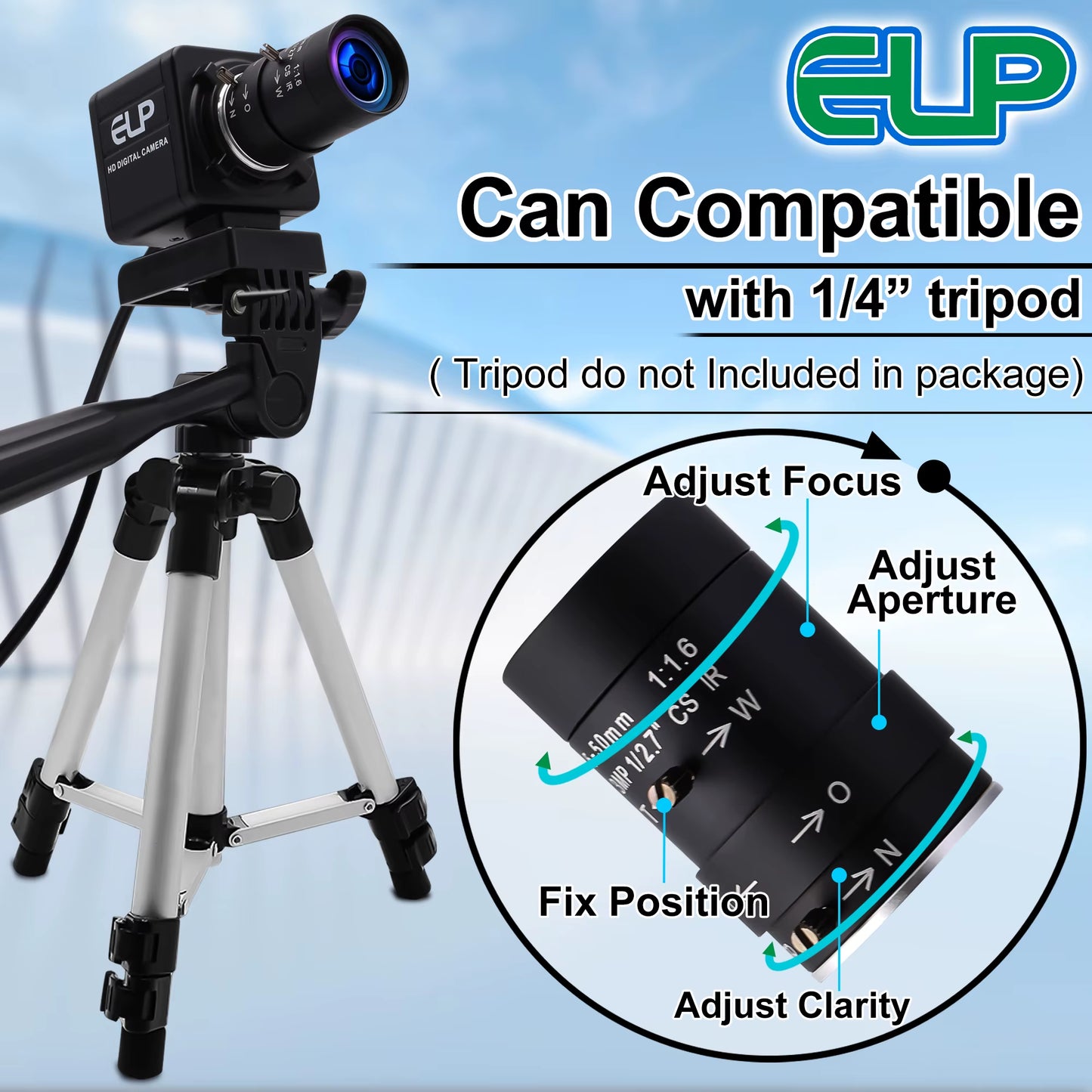 16MP Webcam 4656X3496 Ultra HD Web Camera IMX298 UVC 10X Zoom Mini USB Camera for Industrial Inspection, Photograph,Security