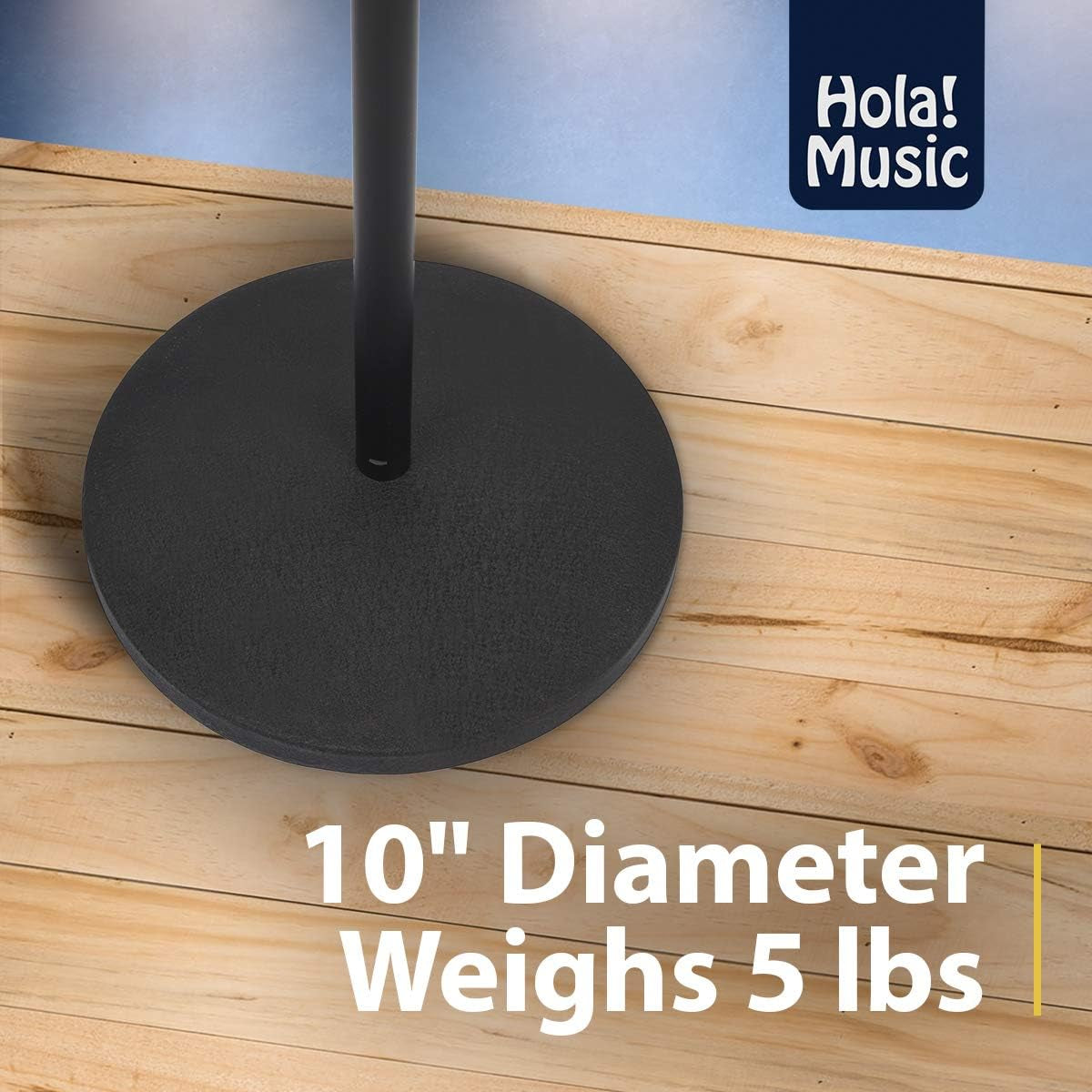 Mic Stand W/Adjustable Height for Home, Studio, Office or Stage Use – Weighted Base