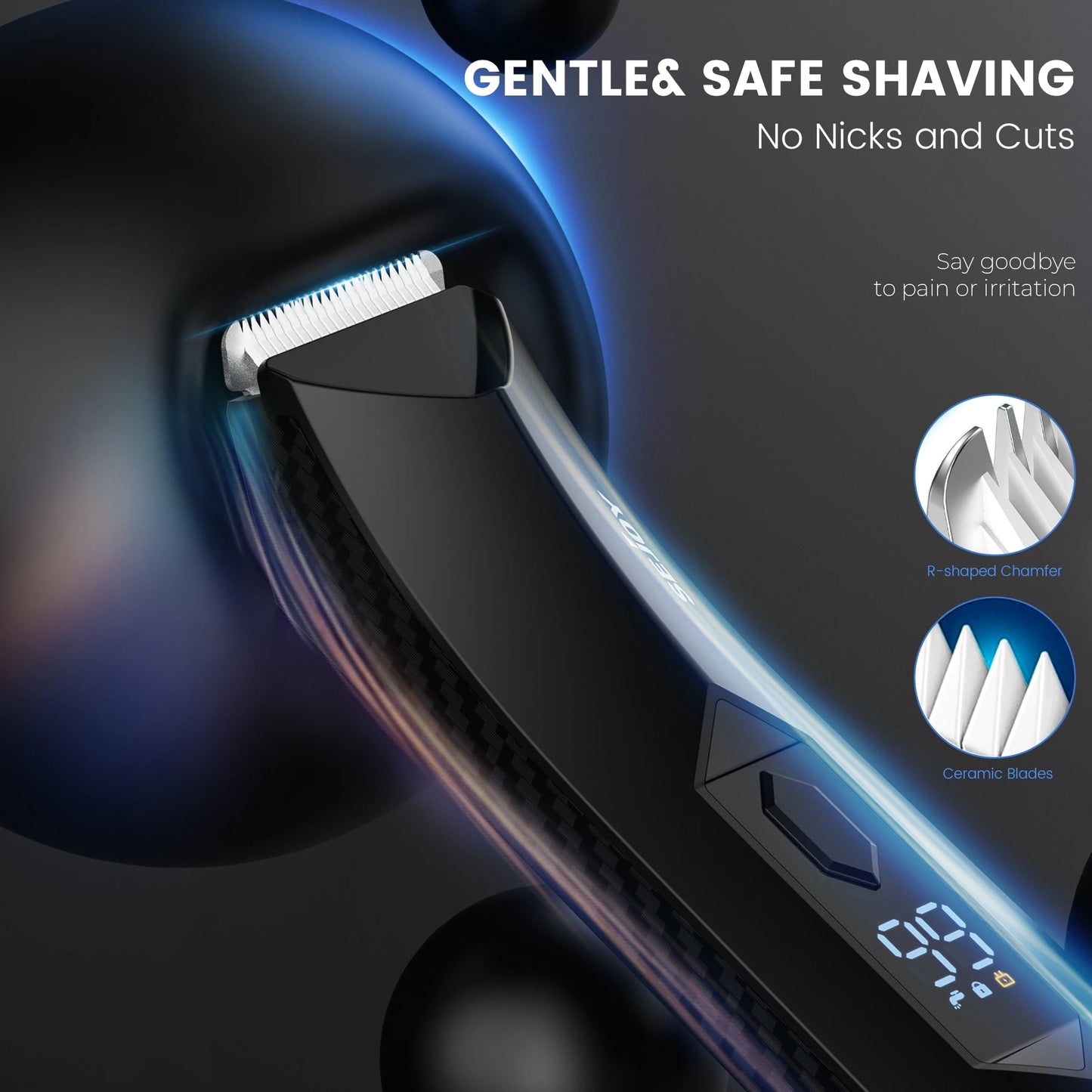 Professional Hair Clippers for Men Electric Men Pubic Hair Trimmer Groin Body Hair Ball Shaver Clipper