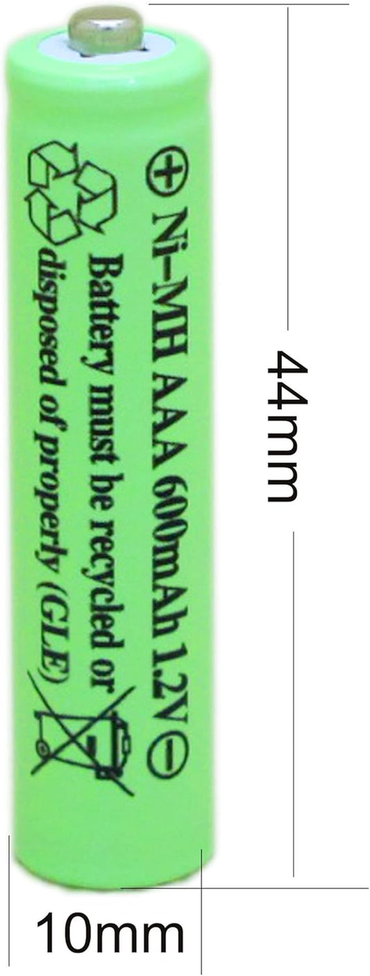 Solar Light Batteries AAA Triple a NIMH 600Mah 1.2V Rechargeable for Garden Lights Remotes Mice (Pack of 8)