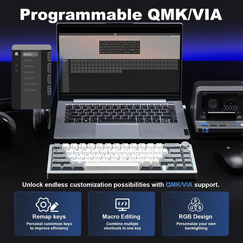 YUNZII AL68 60% Wireless Mechanical Keyboard