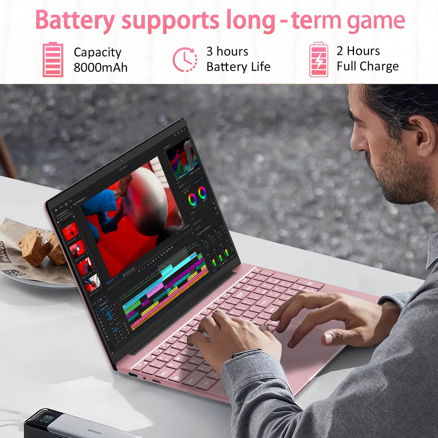 Exsurf 15.6" Home Computer, 32GB RAM 1TB SSD, Intel N95 2.0-3.4 Ghz, Windows 11 Pro Laptop, Backlit Keyboard, Fingerprint Unlock