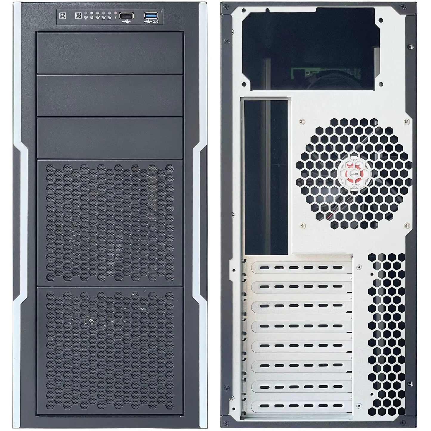 Support X99 Dual X79 Main Board Case Desktop Large Tank Water-Cooled Tower Server Chassis with 9 Optical Drive Spaces