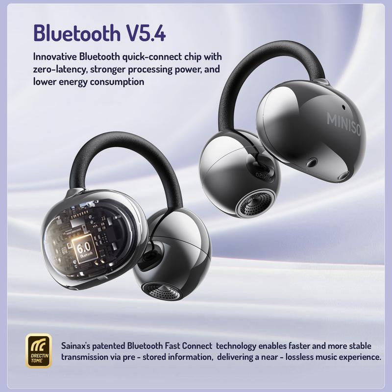 Comfortable Open Ear Wireless Earbuds: MINISO MS192 (50H Battery, Clip-On)