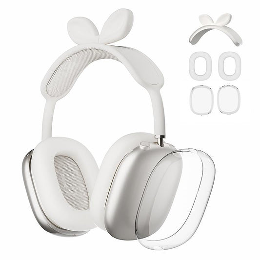 Cute Bunny Ear Silicone Case & Ear Cup Covers for AirPods Max