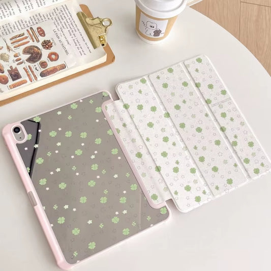 Lucky Four-Leaf Clover Smart Case for Ipad Air 6 Case Ipad 10Th Gen Air 5 4 10.9 Pro 11 12.9Inch Ipad 10.2 7Th 8Th 9Th 9.7 5/6Th