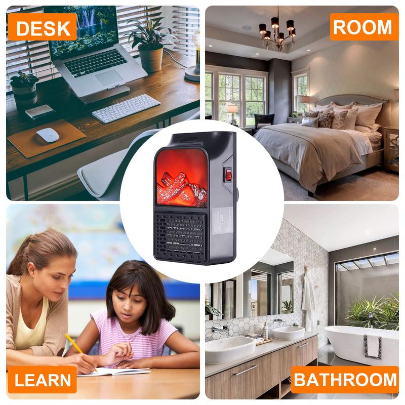 Heater Wall Outlet Small Space Heater with Adjustable Thermostat, Programmable 12-Hour Timer, Auto Shut off - Quiet, Space-Saving, Ceramic